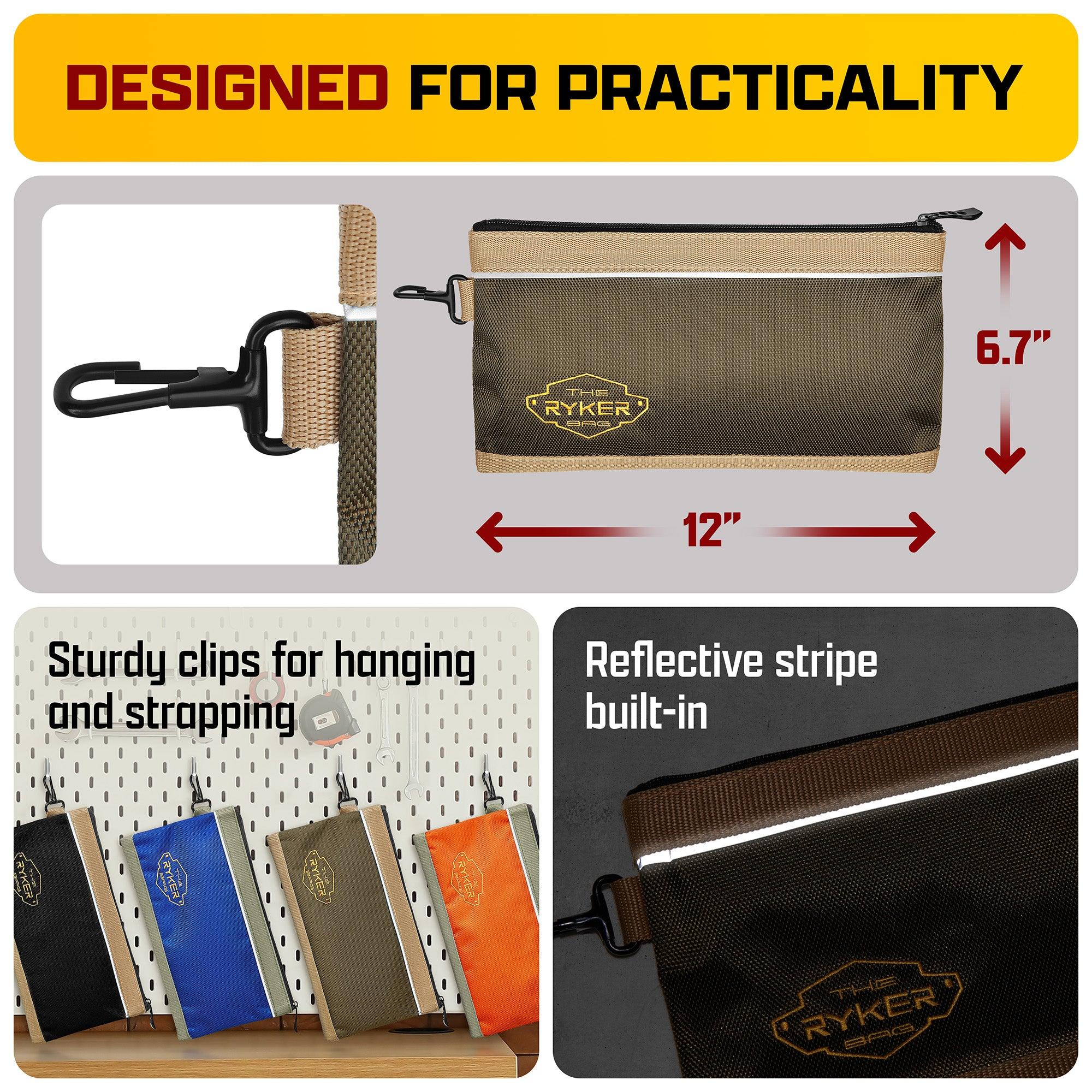 4 Colors Tool Pouches Zipper Bags set