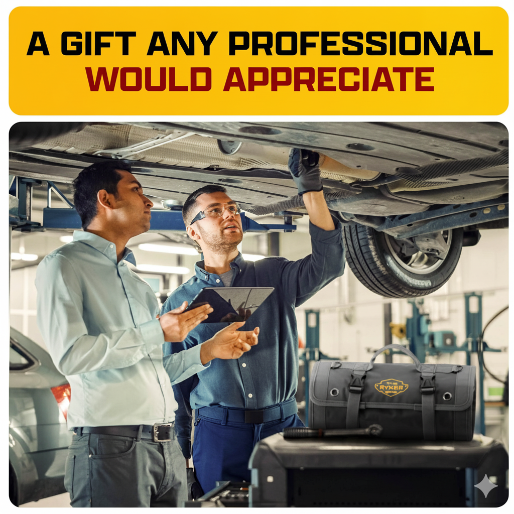 PRO Tool Roll Organizer – Roll Up Tool Bag for Tools Storage (Black)